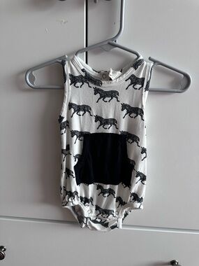 kate quinn Black and White Zebra Print Baby One-Piece Bodysuit